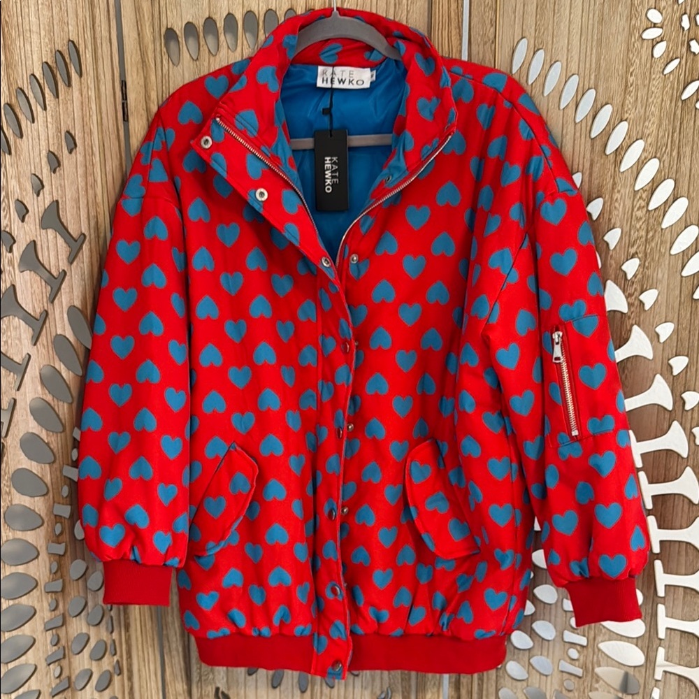 NWT Kate Hewko Quilted Bomber Jacket